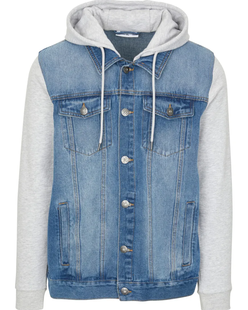 Jeansjacke mit Sweateinsätzen X-Mail, Kapuze-KiK Onlineshop New