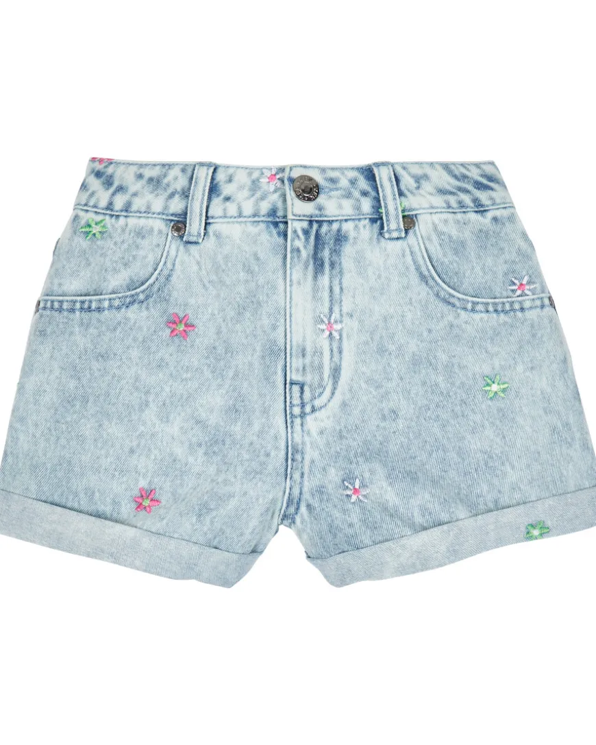 Jeans-Shorts mit Stickereien Y.F.K., Waschungseffekte-KiK Onlineshop Cheap