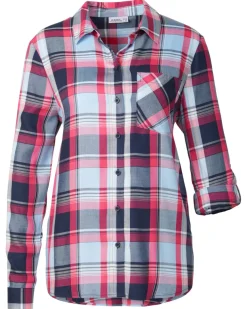 Karierte Bluse Janina, Vokuhila-Saum-KiK Onlineshop Cheap