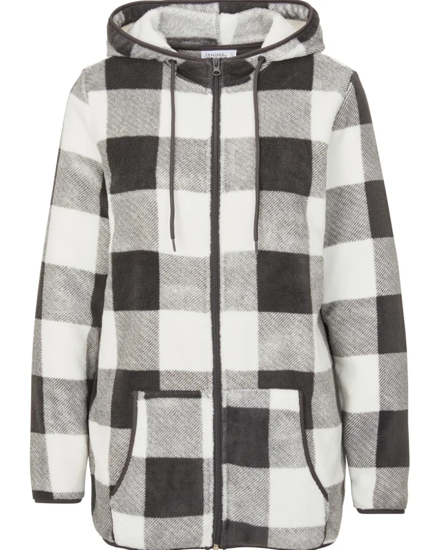 Karierte Fleecejacke Janina, Kängurutasche-KiK Onlineshop Fashion