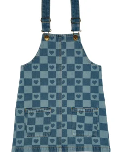 Kariertes Jeans-Latzkleid Kiki & Koko, verstellbare Träger-KiK Onlineshop Clearance