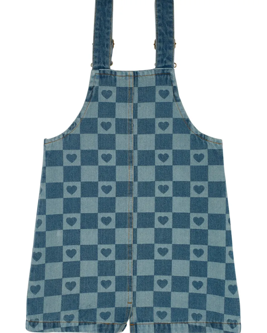 Kariertes Jeans-Latzkleid Kiki & Koko, verstellbare Träger-KiK Onlineshop Clearance