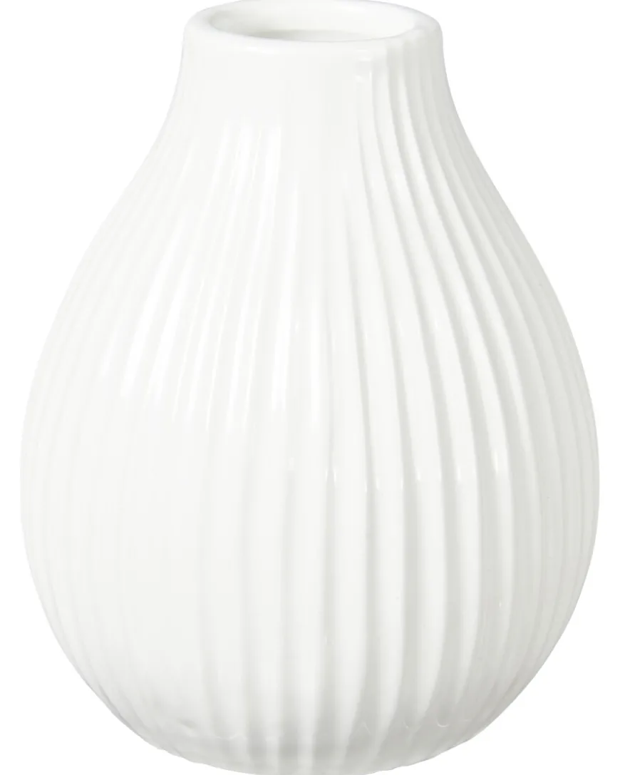 Keramikvase mit Riffeln ca. 12,4 cm-KiK Onlineshop New