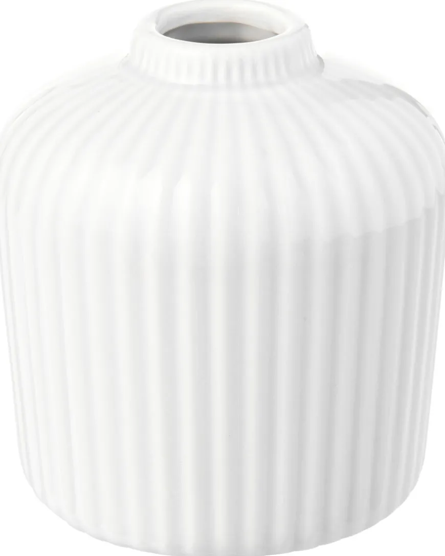 Keramikvase mit Riffeln ca. 11,5 cm-KiK Onlineshop Clearance