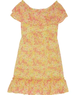 Kleid aus unterlegtem Chiffon Y.F.K., Carmen-Ausschnitt-KiK Onlineshop Hot