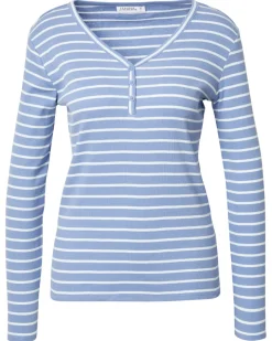 Langarmshirt mit Knopfleiste Janina, V-Ausschnitt-KiK Onlineshop Hot