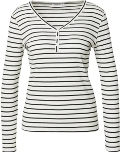 Langarmshirt mit Streifen Janina, V-Ausschnitt-KiK Onlineshop Store