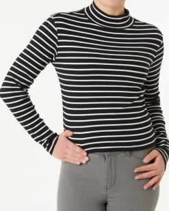 Langarmshirt mit Stretch Janina, Stehkragen-KiK Onlineshop Store