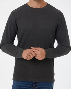 Langarmshirt Waffeloptik X-Mail, Rundhalsausschnitt-KiK Onlineshop New