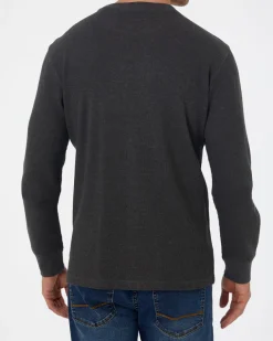Langarmshirt Waffeloptik X-Mail, Rundhalsausschnitt-KiK Onlineshop New