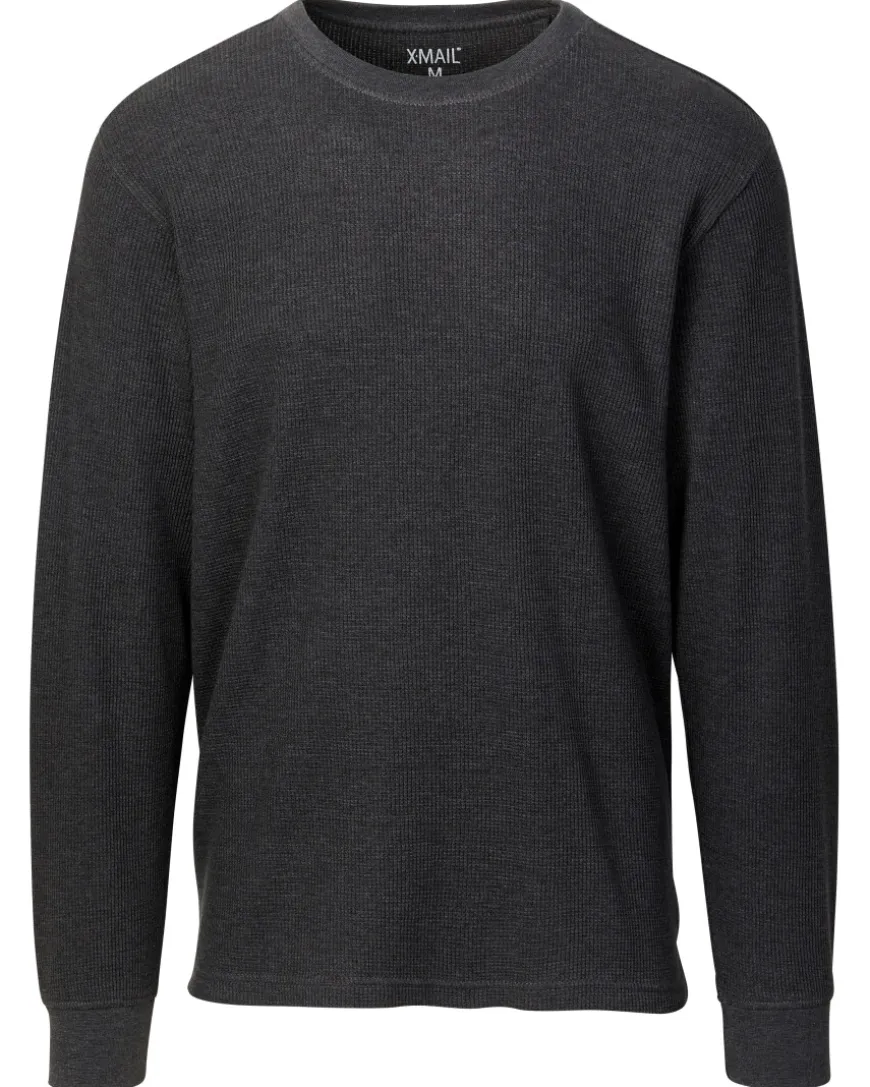 Langarmshirt Waffeloptik X-Mail, Rundhalsausschnitt-KiK Onlineshop New