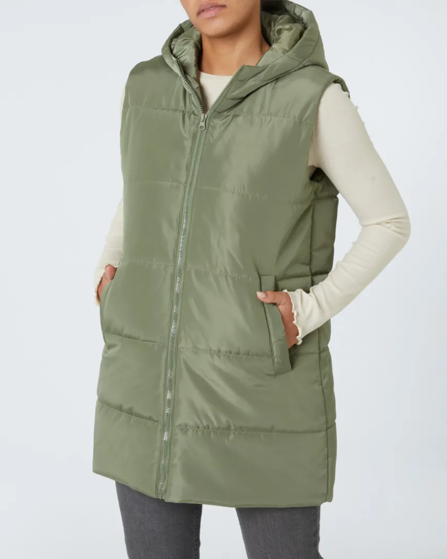 Lange Steppweste Janina, Seitentaschen-KiK Onlineshop Online