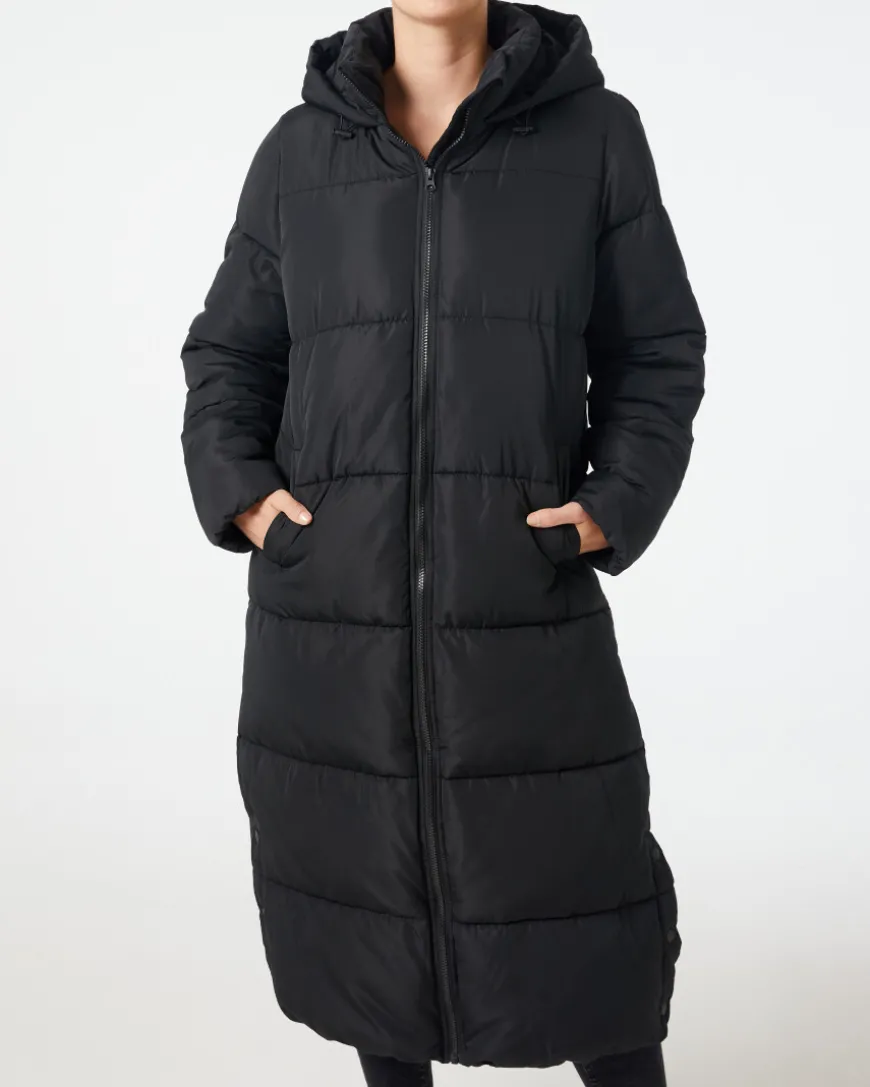 Langer Steppmantel Janina, Kapuze-KiK Onlineshop Best