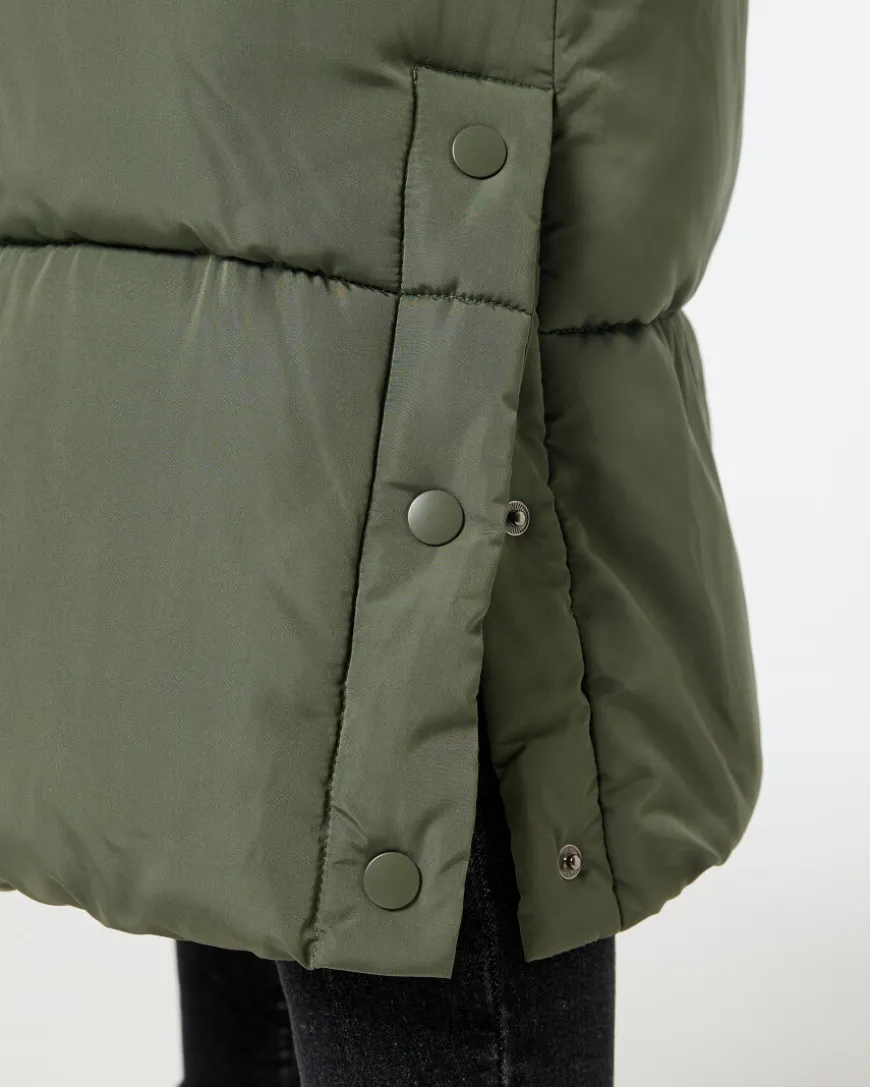 Langer Steppmantel Janina, Kapuze-KiK Onlineshop Discount