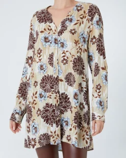 Longbluse Blumen Janina, Y-Ausschnitt-KiK Onlineshop Best Sale