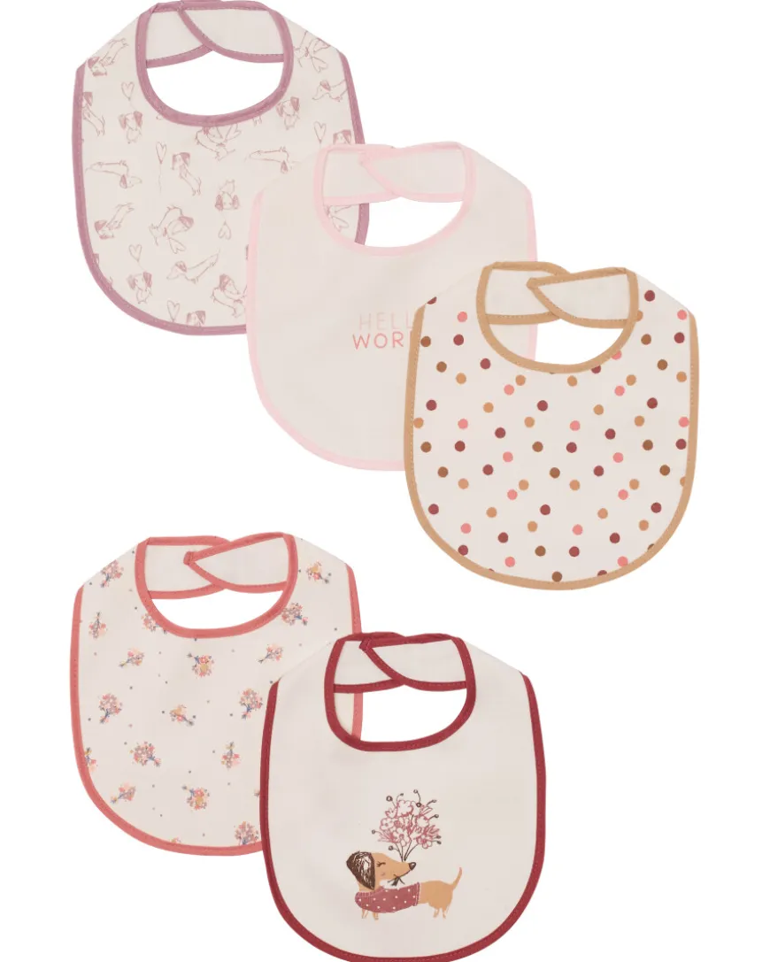Lätzchen mit Klettverschluss 5er-Pack, Ergee, verschiedene Designs-KiK Onlineshop Cheap