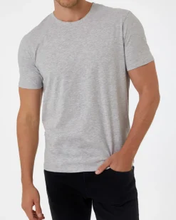 Meliertes Basic T-Shirt X-Mail, Rundhalsausschnitt-KiK Onlineshop Flash Sale