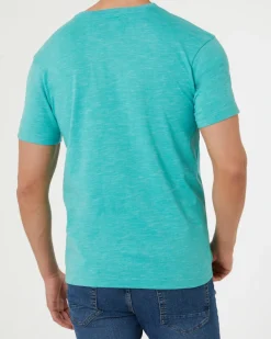 Meliertes T-Shirt X-Mail, V-Ausschnitt-KiK Onlineshop Cheap