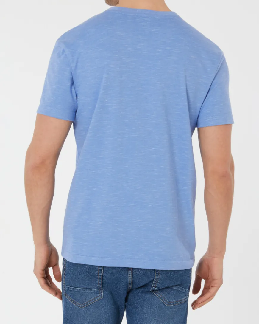 Meliertes T-Shirt X-Mail, V-Ausschnitt-KiK Onlineshop Discount