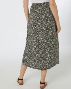 Midirock aus Viskose Janina, teilelastischer Bund-KiK Onlineshop Online