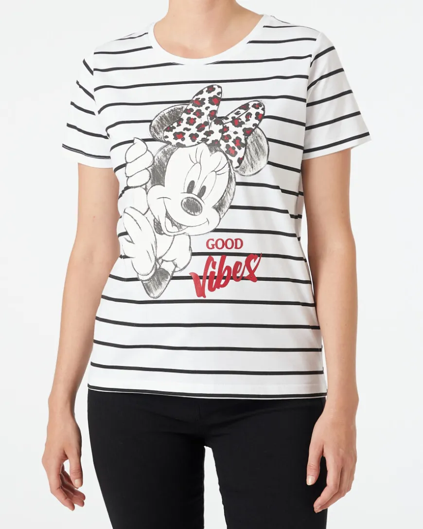 Minnie Mouse T-Shirt Disney, Rundhalsausschnitt-KiK Onlineshop Store