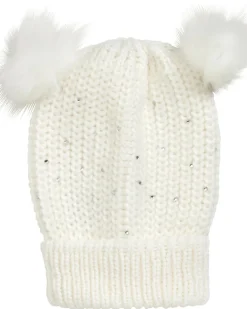 Mütze mit Strasssteinen Bommel-KiK Onlineshop Sale