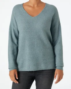 farbener Feinstrickpullover Janina, V-Ausschnitt-KiK Onlineshop Cheap