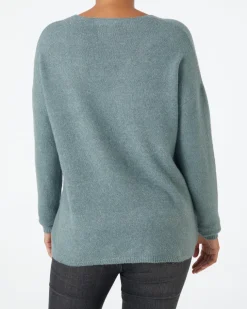 farbener Feinstrickpullover Janina, V-Ausschnitt-KiK Onlineshop Cheap