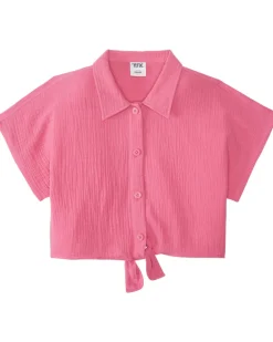 e Musselin-Bluse Y.F.K., Knotendetail-KiK Onlineshop Store