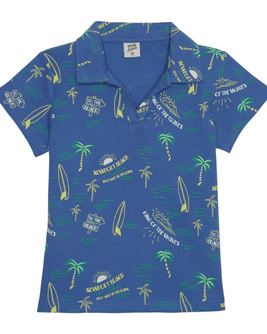Poloshirt Waffelstruktur Polokragen-KiK Onlineshop Cheap