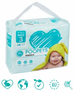 POOPEYS Windeln 28er-Pack, 4 – 9 kg-KiK Onlineshop Cheap