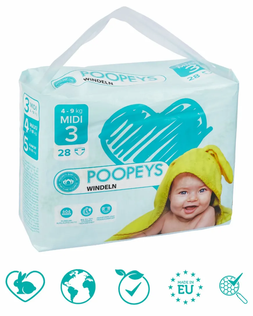 POOPEYS Windeln 28er-Pack, 4 – 9 kg-KiK Onlineshop Cheap