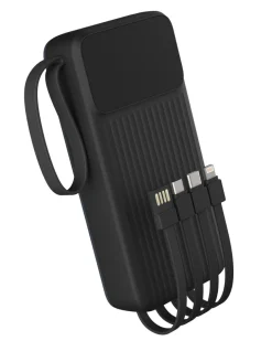 Powerbank mit 4 Kabeltypen USB-A, USB-C, 8-Pin und Micro-USB-KiK Onlineshop Fashion