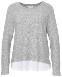 Pullover mit Bluseneinsatz Janina, Rundhalsausschnitt-KiK Onlineshop New