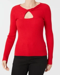 Pullover mit Knotendetail Janina, gerippt-KiK Onlineshop Hot