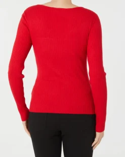 Pullover mit Knotendetail Janina, gerippt-KiK Onlineshop Hot