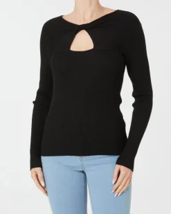 Pullover mit Knotendetail Janina, gerippt-KiK Onlineshop Discount