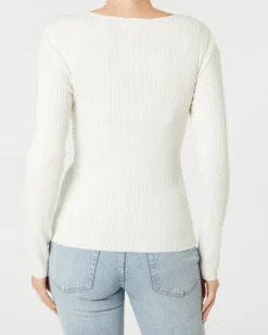 Pullover mit Knotendetail Janina, gerippt-KiK Onlineshop Cheap