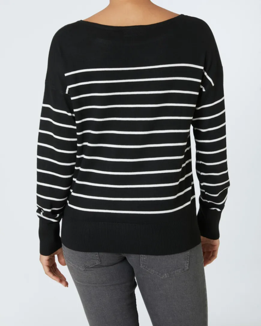 Pullover mit Streifen Janina, Rundhalsausschnitt-KiK Onlineshop Best