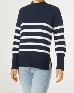 Pullover mit Streifenmuster Janina, Stehkragen-KiK Onlineshop Online