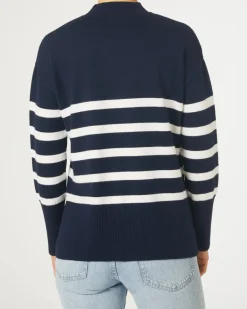Pullover mit Streifenmuster Janina, Stehkragen-KiK Onlineshop Online