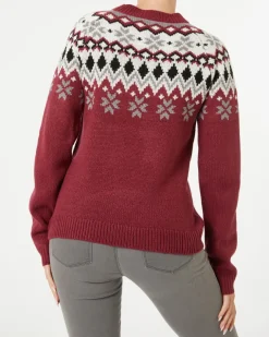 Pullover Norwegermuster Janina, Rundhalsausschnitt-KiK Onlineshop Clearance