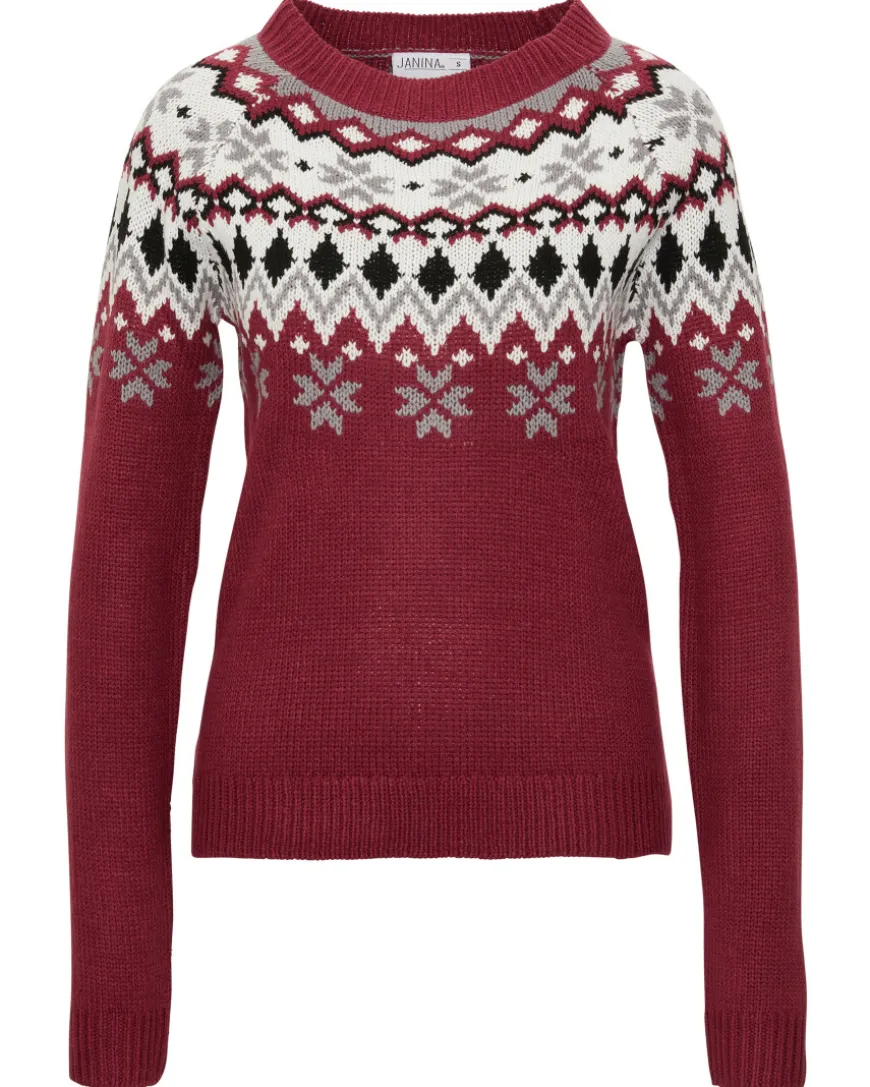 Pullover Norwegermuster Janina, Rundhalsausschnitt-KiK Onlineshop Clearance