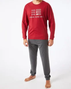 Pyjama mit Rippbündchen X-Mail, 2-tlg. Set-KiK Onlineshop Store