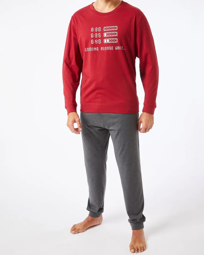 Pyjama mit Rippbündchen X-Mail, 2-tlg. Set-KiK Onlineshop Store