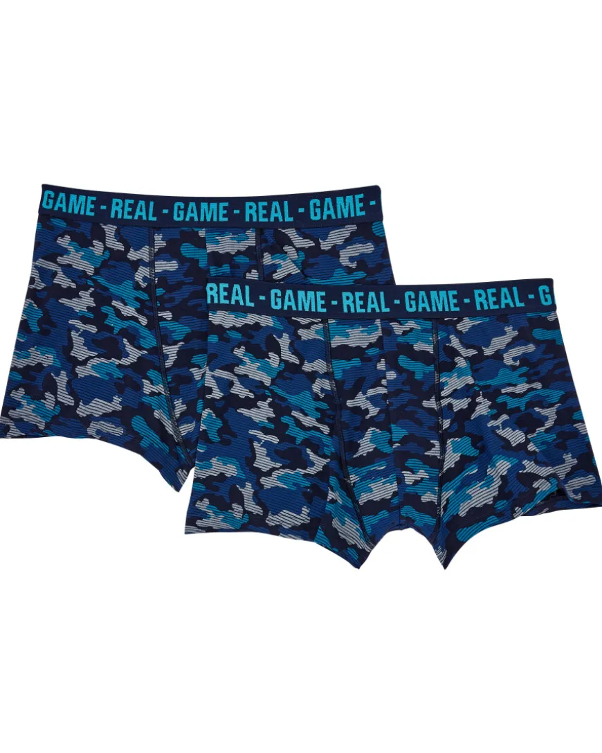Retro Boxershorts mit Schriftzug 2er-Pack, X-Mail, verschiedene Designs-KiK Onlineshop Shop