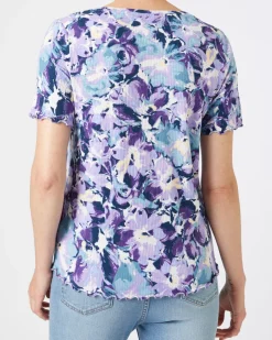 Rippshirt mit Rundhals Janina, Stretchanteil-KiK Onlineshop Cheap