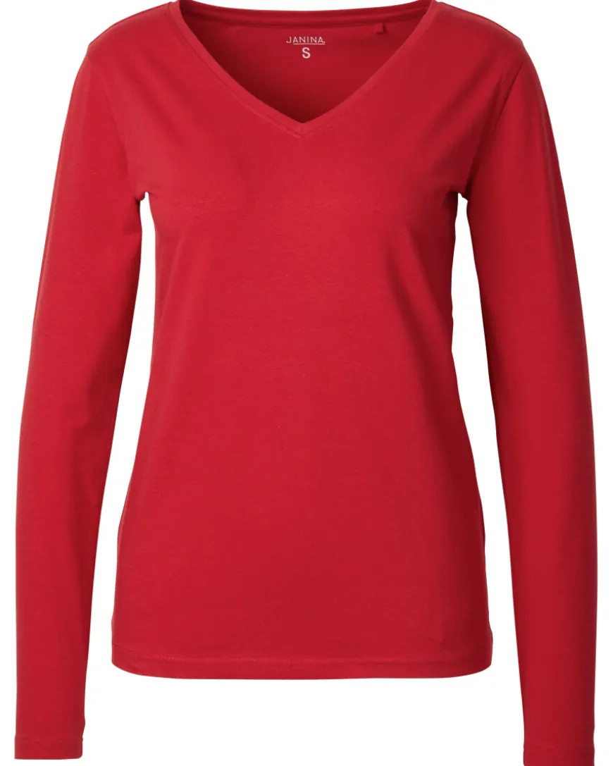 es Langarmshirt Janina, V-Ausschnitt-KiK Onlineshop Outlet