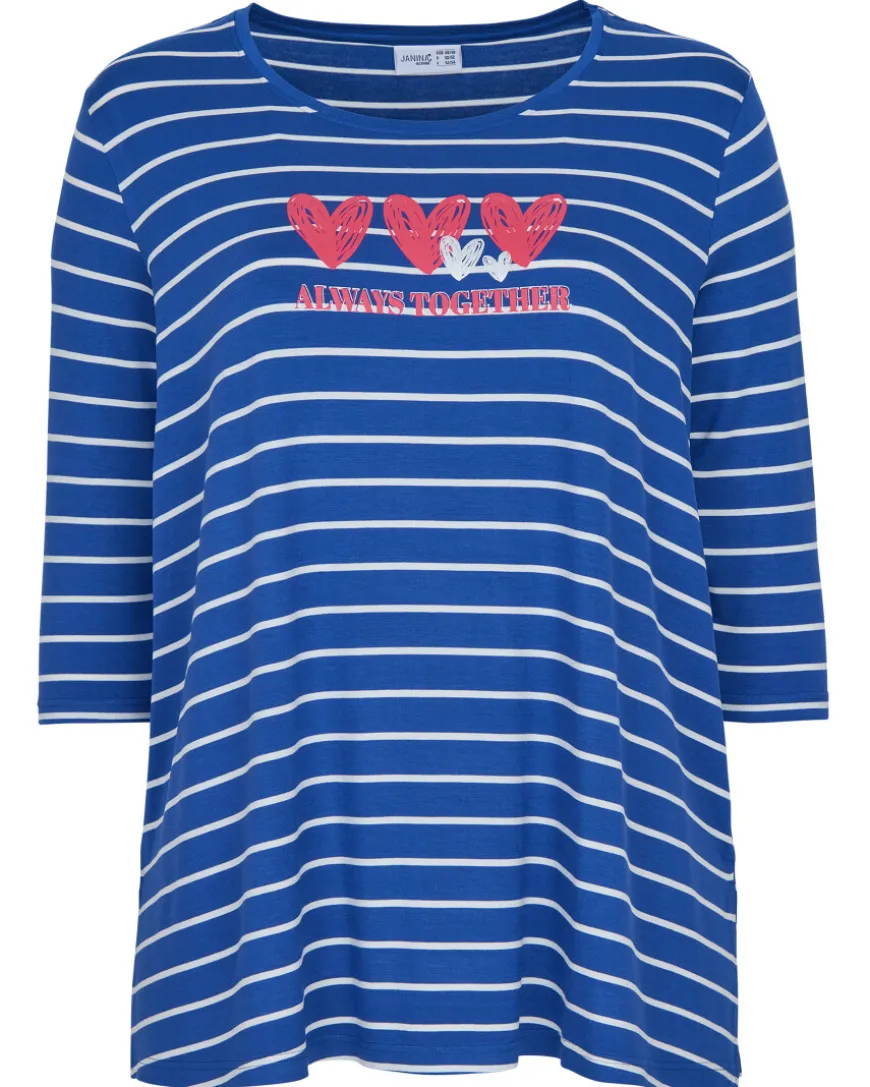 Shirt 3/4-Arm Janina curved, verschiedene Designs-KiK Onlineshop Best