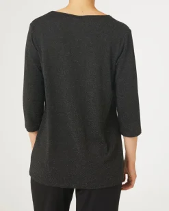 Shirt mit Glitzerfäden Janina, 3/4-Arm-KiK Onlineshop Clearance